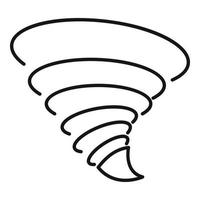 Storm tornado icon, outline style vector