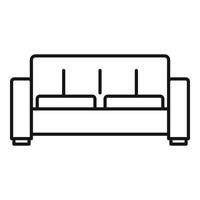 Folding sofa icon, outline style vector