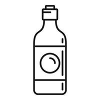 Soy sauce bottle icon, outline style vector