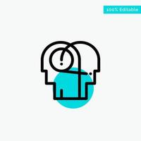 Better Communication Hearing Human turquoise highlight circle point Vector icon