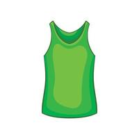 Green mens t-shirt icon, cartoon style vector