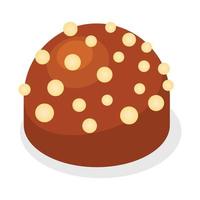 Truffle icon, isometric style vector