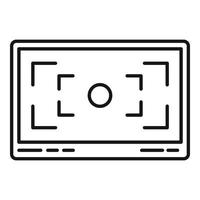 Screen recording icon, outline style vector