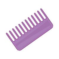 Toothed comb icon, cartoon style vector