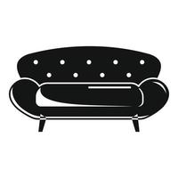 Old sofa icon, simple style vector