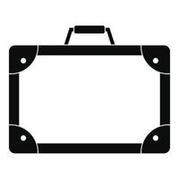 Travel suitcase icon, simple style vector