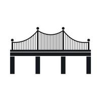 icono de puente, estilo simple vector