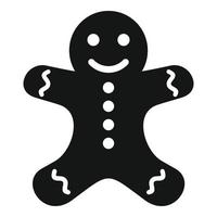 Gingerbread man icon, simple style vector
