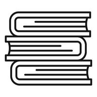 Translator book stack icon, outline style vector