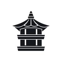 Traditional korean pagoda icon, simple style vector