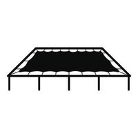 Big trampoline icon, simple style vector