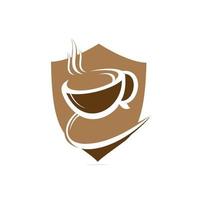 Coffee cafe vector logo design. Unique coffee cup icon logo template.