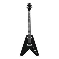 Rock guitar icon, simple style vector