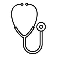 Stethoscope icon, outline style vector