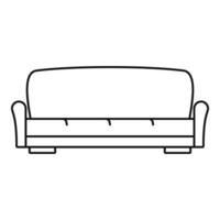 Sofa icon, outline style vector
