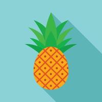 Pineapple icon, flat style vector