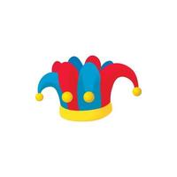 Jester hat icon in cartoon style vector