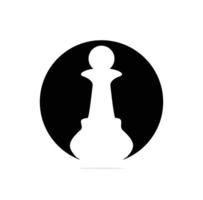 Illustration of chess logo design template vector