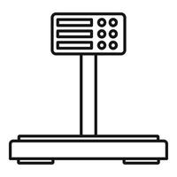 Digital supermarket scales icon, outline style vector