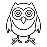 Smart owl icon, outline style vector