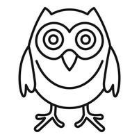 Smart owl icon, outline style vector