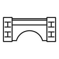 Old stone bridge icon, outline style vector