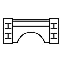 Old stone bridge icon, outline style vector