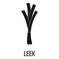 Leek icon, simple style. vector