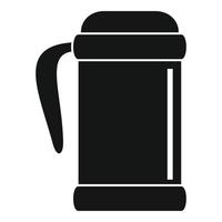 Vacuum insulated bottle icon, simple style vector