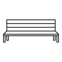 City bench icon, outline style vector