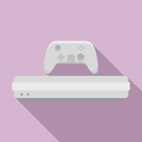 Modern game console icon, flat style vector