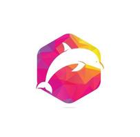 Dolphin vector logo design. Creative dolphin icon vector design template.