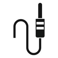 Stereo headphones plug icon, simple style vector