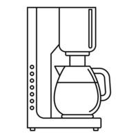 Coffee maker icon, outline style vector