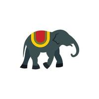 Elephant icon, flat style vector