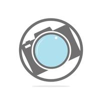 ilustración vectorial del logotipo de la cámara. icono de cámara fotográfica en el estilo de diseño de moda. icono de cámara fotográfica aislado sobre fondo blanco. vector