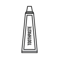 Toothpaste in tube icon, outline style vector