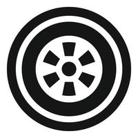 Car wheel icon, simple style vector