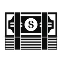 Bribery money stack icon, simple style vector