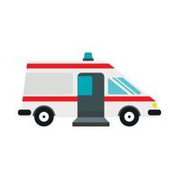 Ambulance car icon, flat style vector