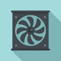 icono de ventilador, tipo plano vector