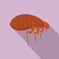 Parasite bug icon, flat style vector