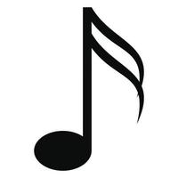 Sixteenth music note icon, simple style vector