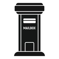 Mailbox container icon, simple style vector