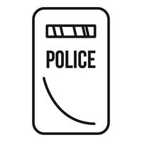 Policeman shield icon, outline style vector