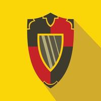 Shield icon, flat style vector