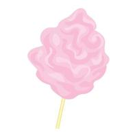 Candy cotton icon, cartoon style vector