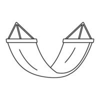 Rest hammock icon, outline style vector