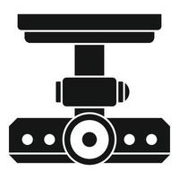 icono de cámara dvr de protección, estilo simple vector