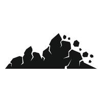 Surface landslide icon, simple style vector